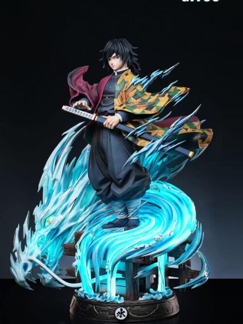 Water Hashira Giyu Tomioka with Dragon Effect - Collectible Figure Main View