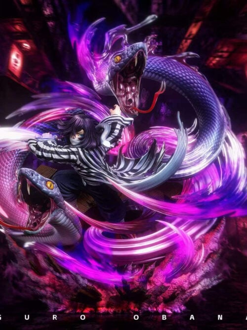 Snake Breathing Fourth Form: Twin-Headed Reptile Obanai Iguro - Collectible Figure Main View