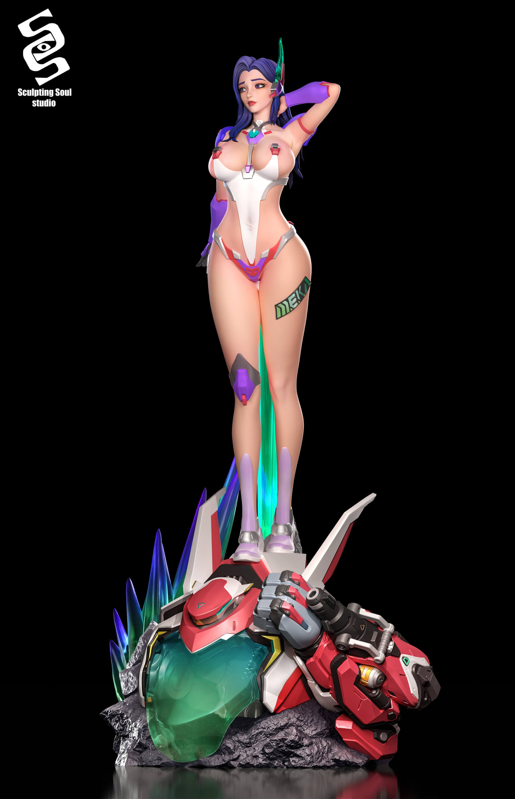 Overwatch D.Mon (Yuna Lee) with Plasma Greatsword - Featured Image Overwatch D.Mon (Yuna Lee) with Plasma Greatsword - Collectible Figure Main View