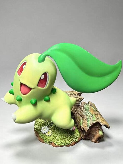 Leaping Chikorita - Detail View 1