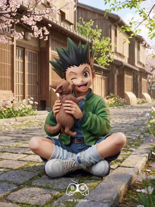 Gon Freecss with Dog and Killua Zoldyck with Cat - Collectible Figure Main View