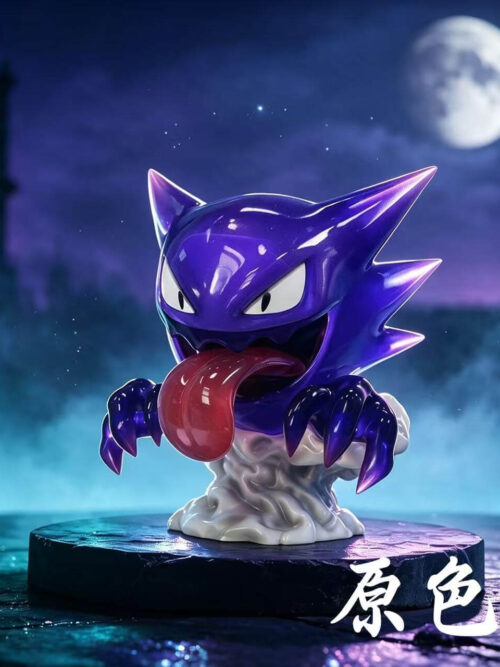 Semi-Transparent Original Color Haunter with a translucent purple body and extended red tongue above a white smoke-shaped base.