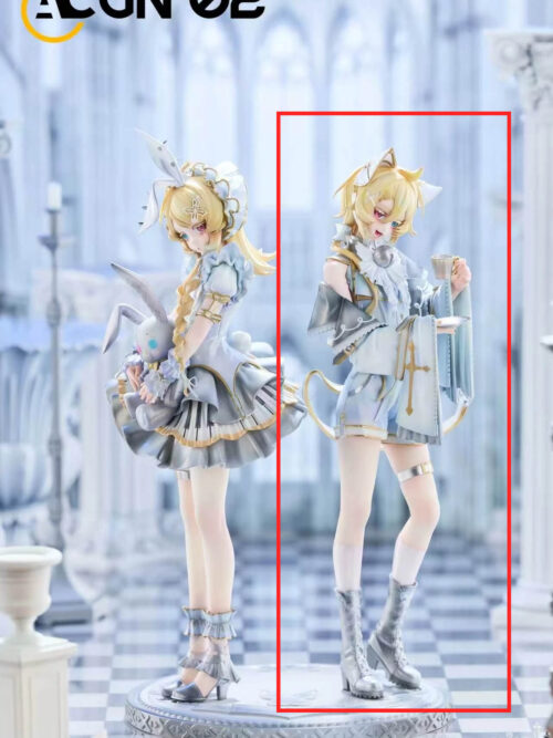 White-version Kagamine Rin and Len pair with a red rectangle highlighting Len on the right for the single-figure selection.