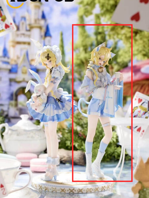 Blue Kagamine Rin and Len pair with a red rectangle highlighting Len on the right for the single-figure selection.