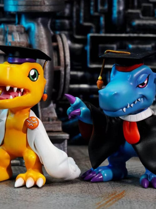 Digimon — Agumon Hakase, Nise Agumon Hakase, Terriermon Assistant & Lopmon Assistant - Collectible Figure Main View