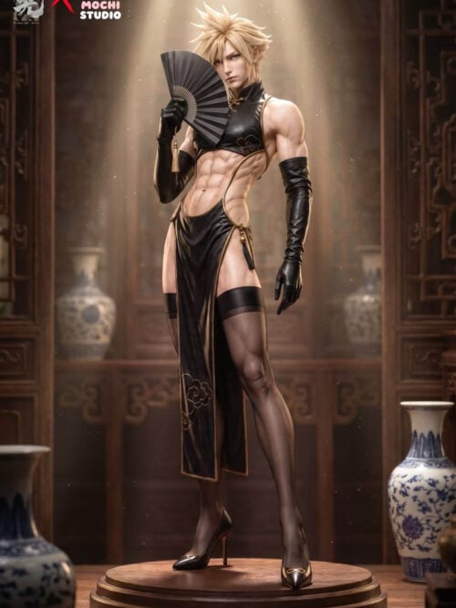 evqwww361j57fdhq5s6kw5qswx06f3w9 Qipao Handsome Men Cosplay Series 001 — Cloud Strife - Collectible Figure Main View