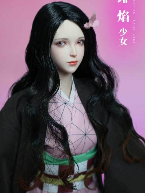 Crimson Flame Girl Nezuko Kamado Cosplay Version 1/6 Action Figure K-017 - Detail View 2