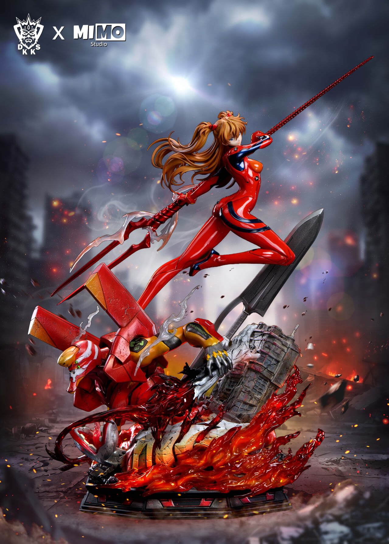 Battle Suit & Young Asuka Langley Soryu - Neon Genesis Evangelion - Featured Image Battle Suit & Young Asuka Langley Soryu - Neon Genesis Evangelion - Collectible Figure Main View