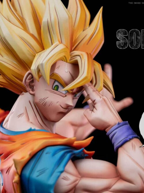 Instant Transmission Super Saiyan Son Goku Bust — Dragon Ball - Detail View 4