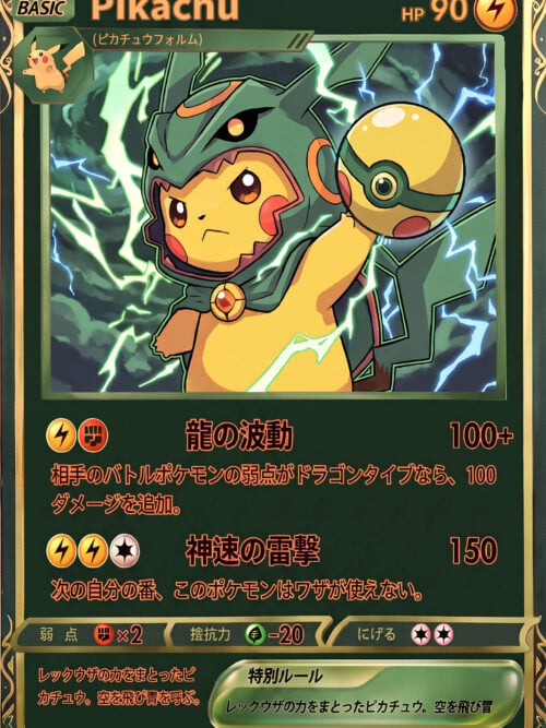 Rayquaza Pikachu — Pokémon - Detail View 2