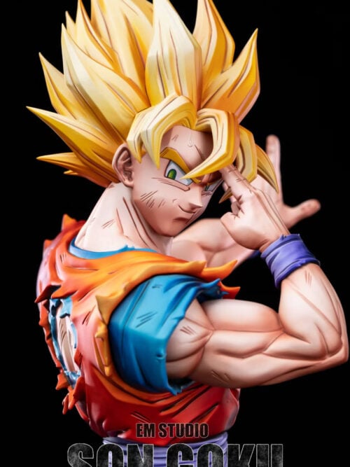Instant Transmission Super Saiyan Son Goku Bust — Dragon Ball - Detail View 1