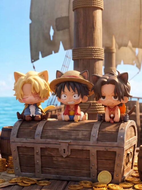 One Piece Cat-Ear — Luffy, Sabo & Ace - Detail View 1
