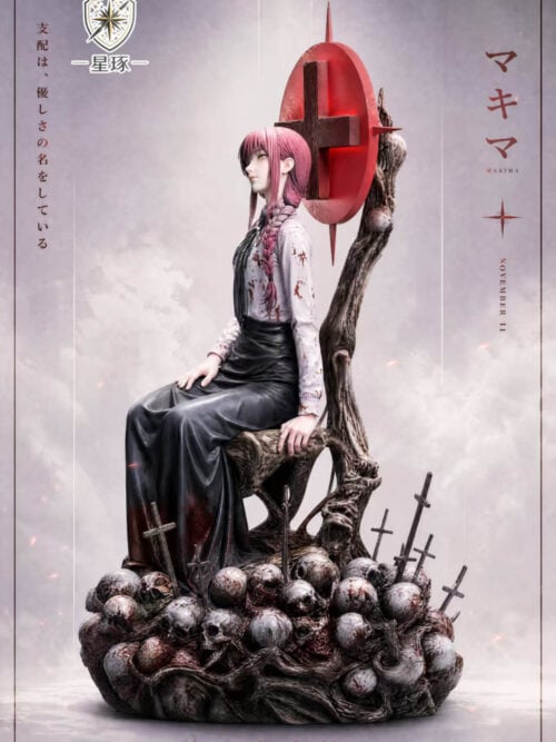 Seated Makima with Skull-and-Cross Base — Chainsaw Man - Detail View 4