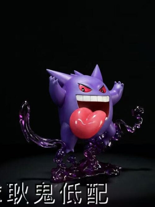 LanYangYang Studio Pokemon Gengar Standard Version figure in Original Color purple on a translucent purple effect base without the overhead Shadow Ball
